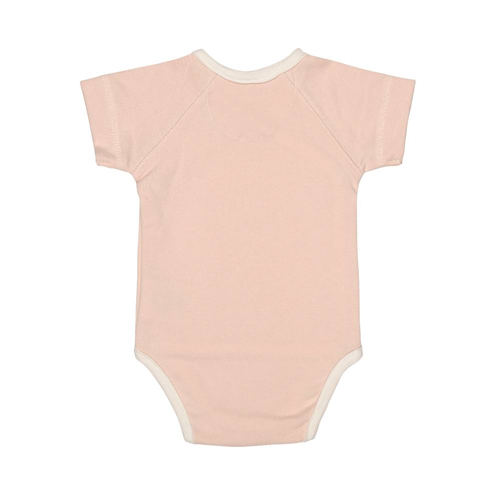 Lässig Baby Wickelbody (2er Set) kurzarm - Bio Baumwolle, Rosa Oliv Lagerräumung