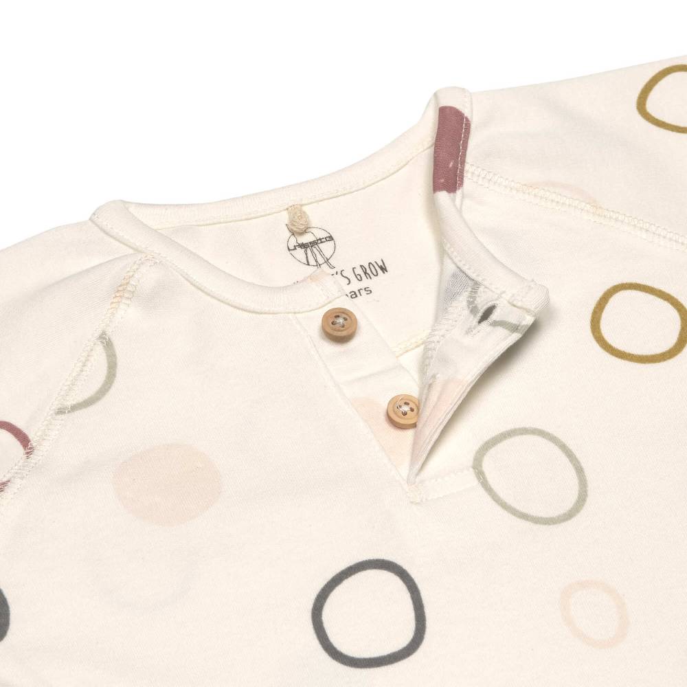 Lässig Baby Langarmshirts - Bio Baumwolle, Circles, Weiß Neueste Mode