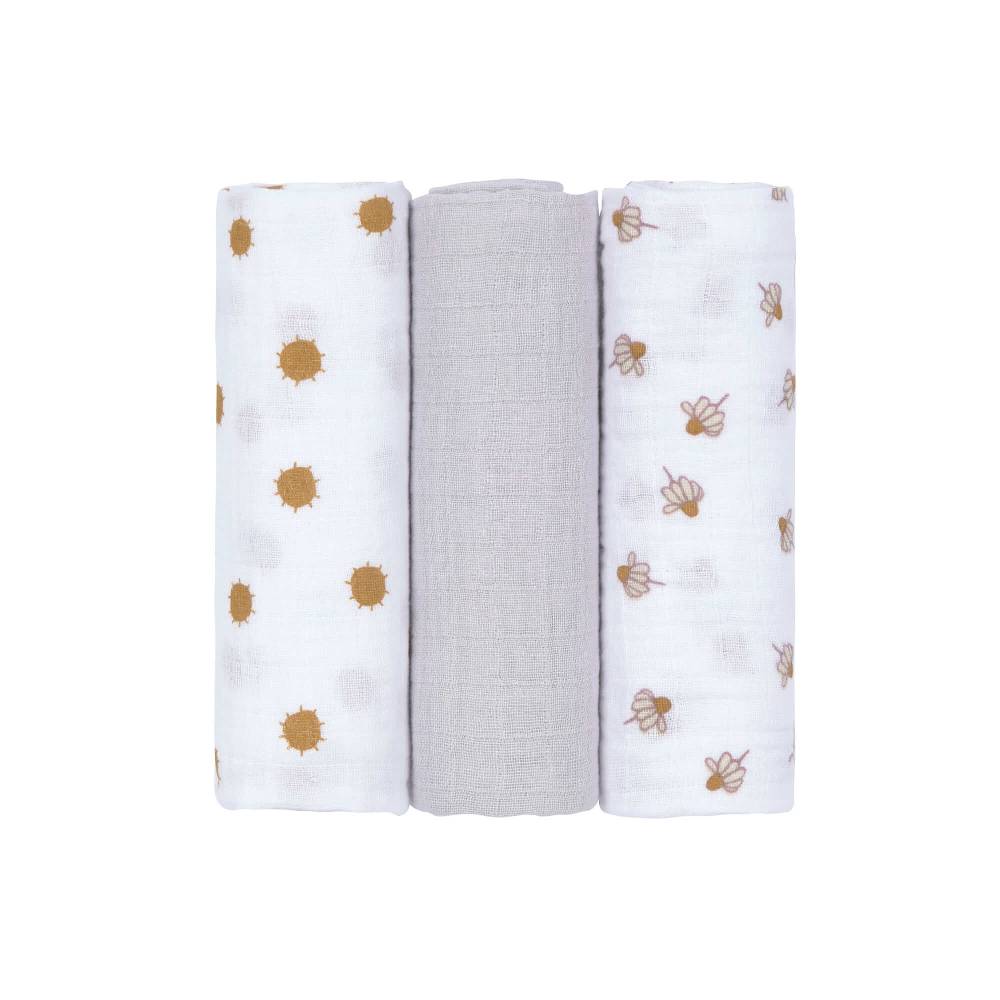 Lässig Mulltücher (3 Stk) - Swaddle & Burp Blanket L, Adventure Libelle Online Outlet