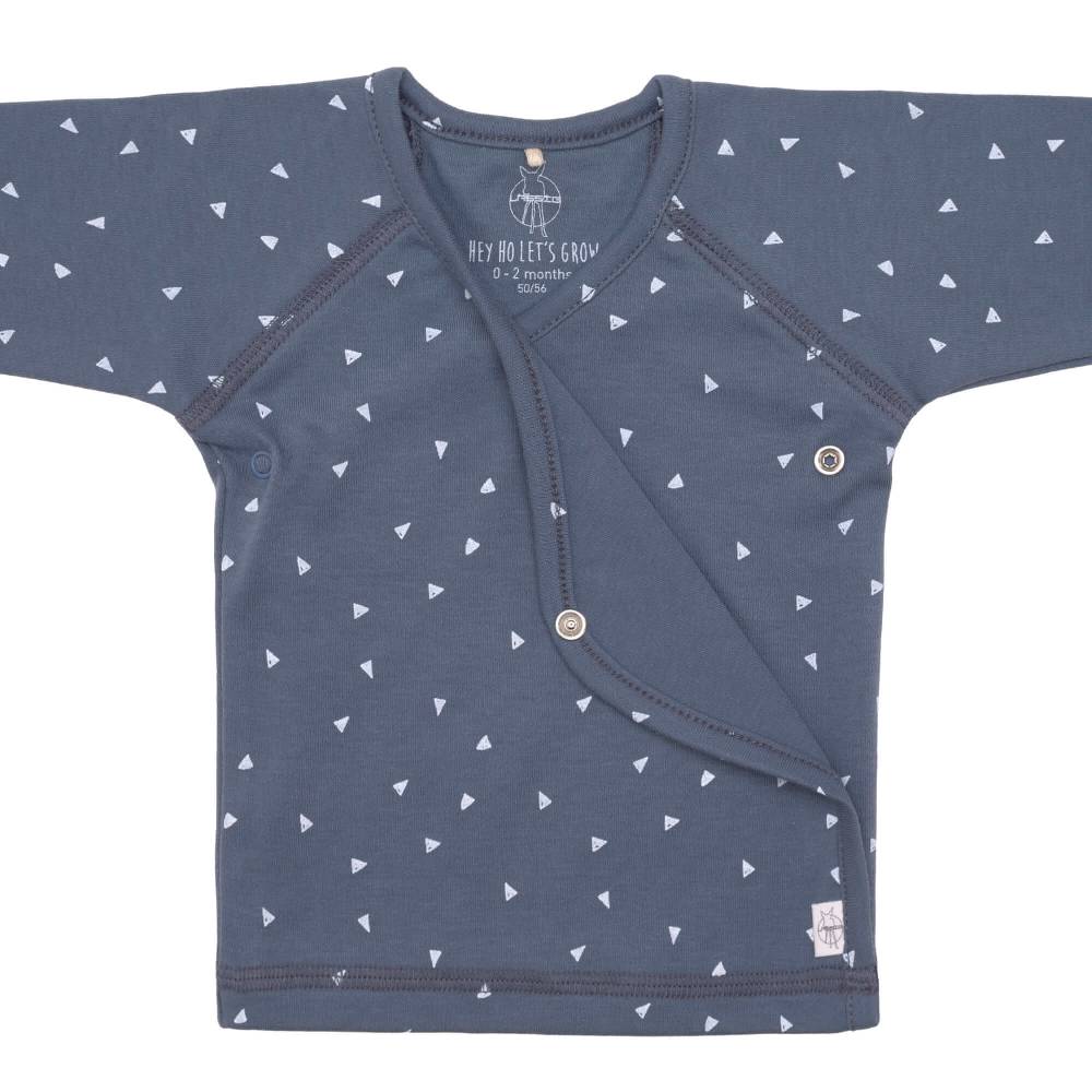 Lässig Baby Wickelshirt - Bio Baumwolle, Triangle, Blau Zeitlich begrenztes Angebot