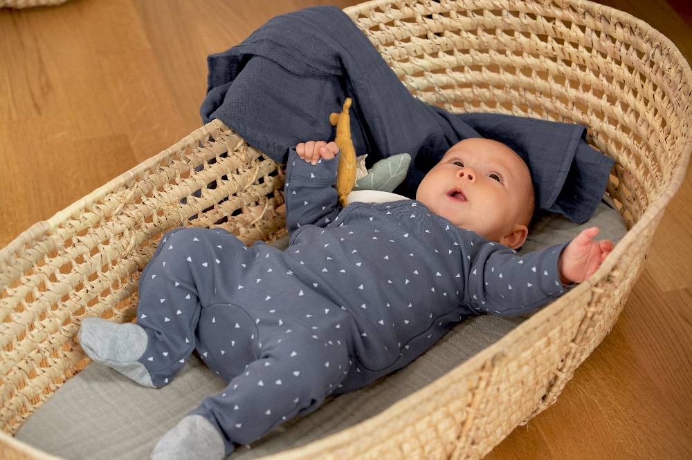 Lässig Baby Wickelshirt - Bio Baumwolle, Triangle, Blau Zeitlich begrenztes Angebot
