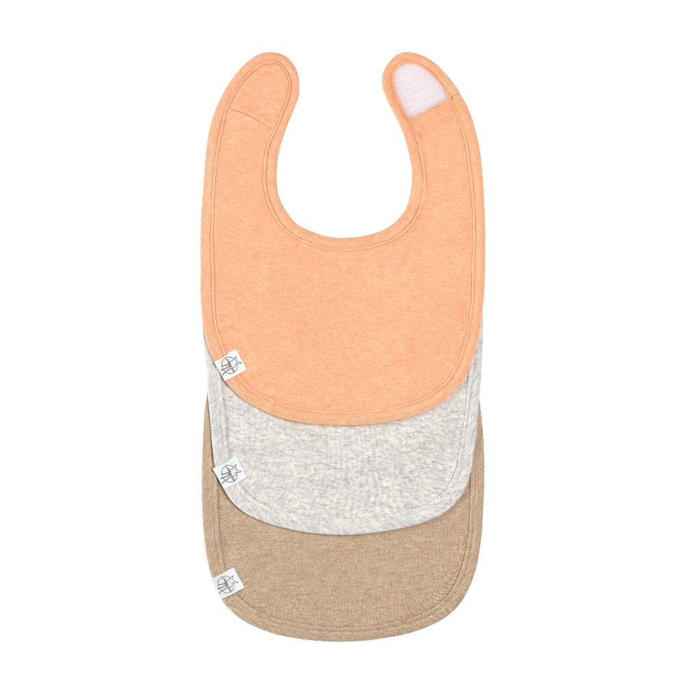 Lässig Spucklätzchen 3er Set - Baumwolle (bio), Apricot Hellgrau Beige Exklusive Angebote