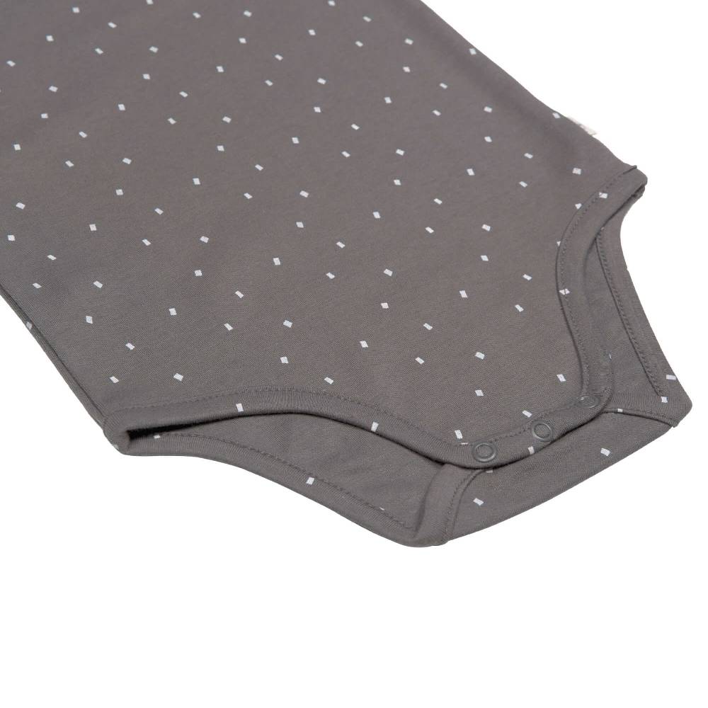 Lässig Baby Body kurzarm - Bio Baumwolle, Punkte, Anthrazit Blitzangebot