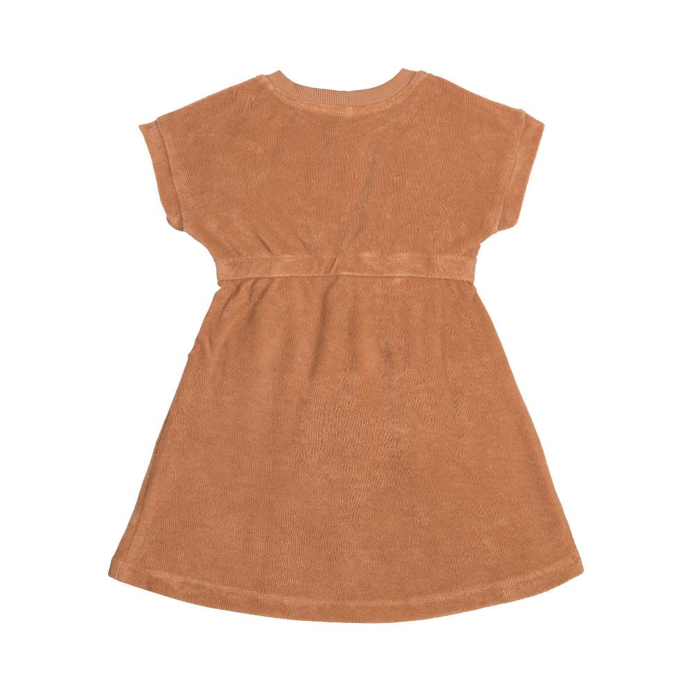 Lässig Frottee Kleid Kinder, Karamell Riesige Ersparnisse