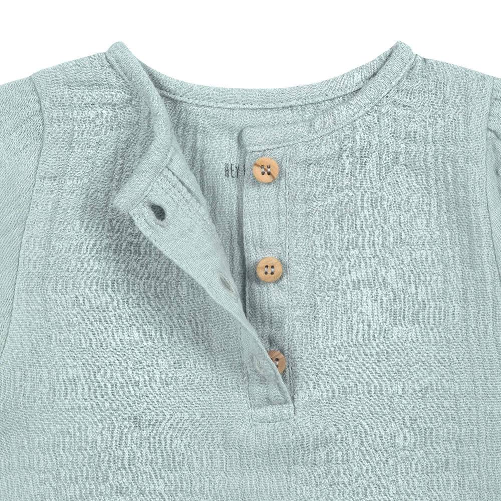 Lässig Musselin Langarmshirt - Bio Baumwolle, Silbergrau VIP-Rabatte