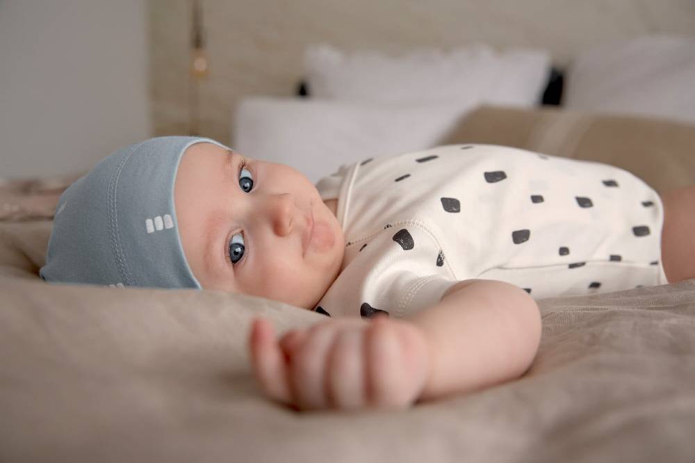 Lässig Baby Wickelbody kurzarm - Bio Baumwolle, Rechtecke, Weiß Super Rabatt