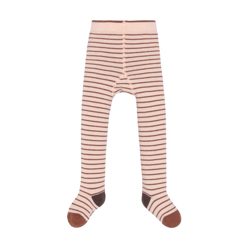 Lässig Strumpfhose - Tights GOTS, Tiny Farmer, Striped Orange Beige Riesige Rabatte
