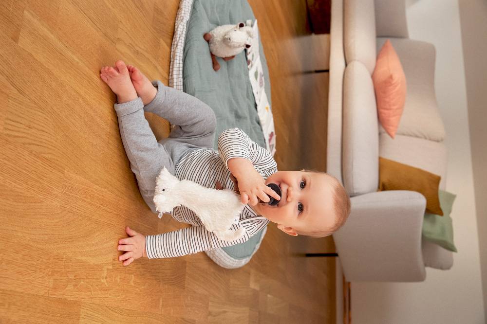 Lässig Baby Wickelbody langarm - Bio Baumwolle, Streifen, Grau Rabatte dieses Monats