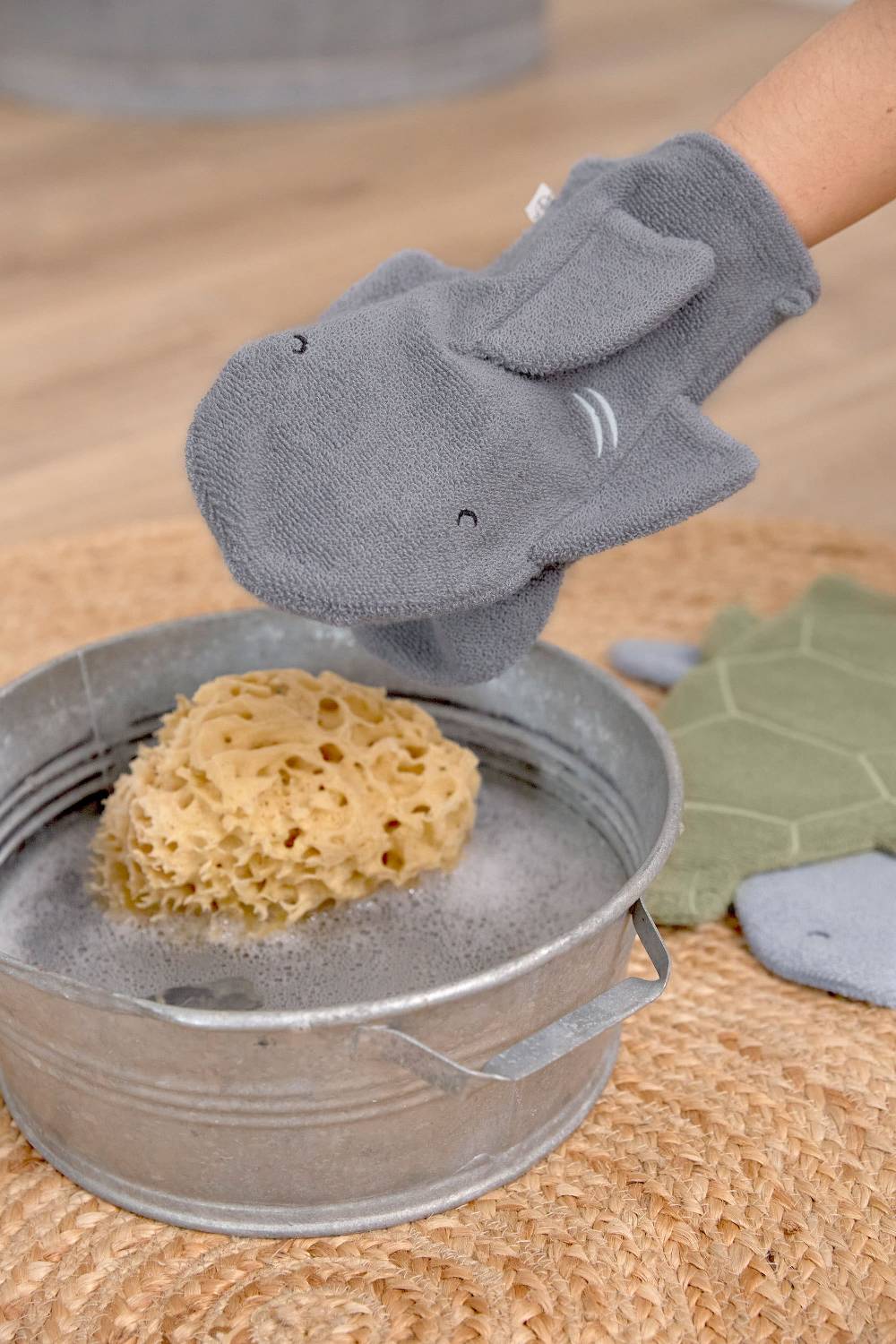 Lässig Spiel-Waschhandschuh GOTS, Hai Grau Outlet