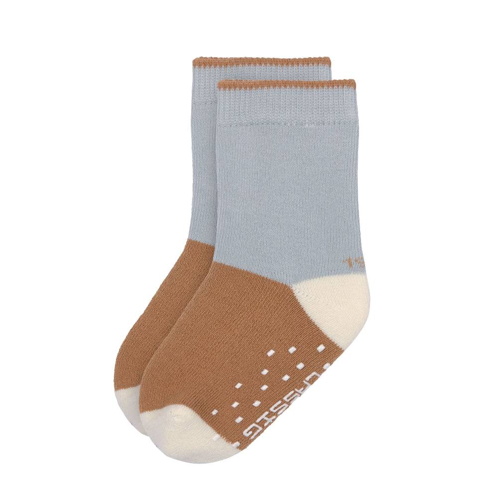 Lässig Kinder Antirutsch-Socken (2er-Set), Hellblau Karamell Kostenloser Versand