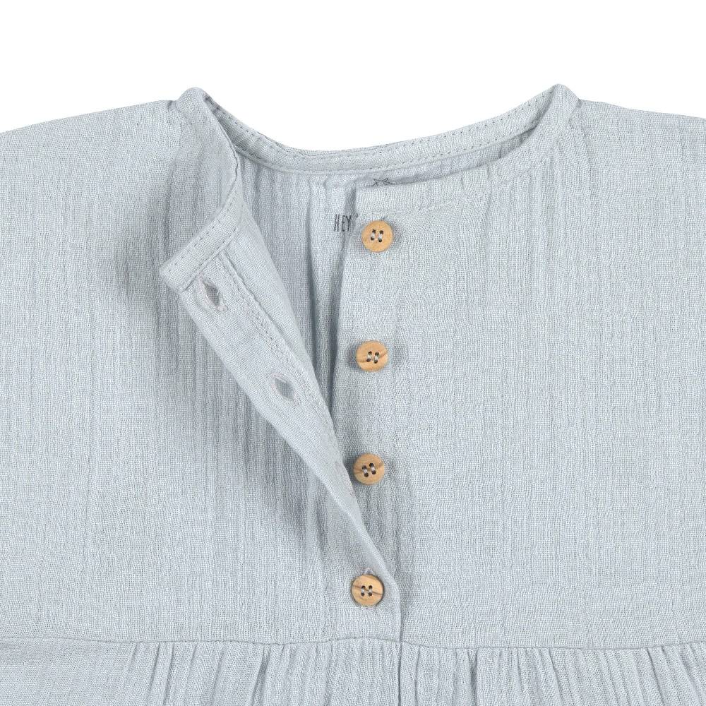 Lässig Musselin Kinderkleid - Bio Baumwolle, Blau Günstig kaufen