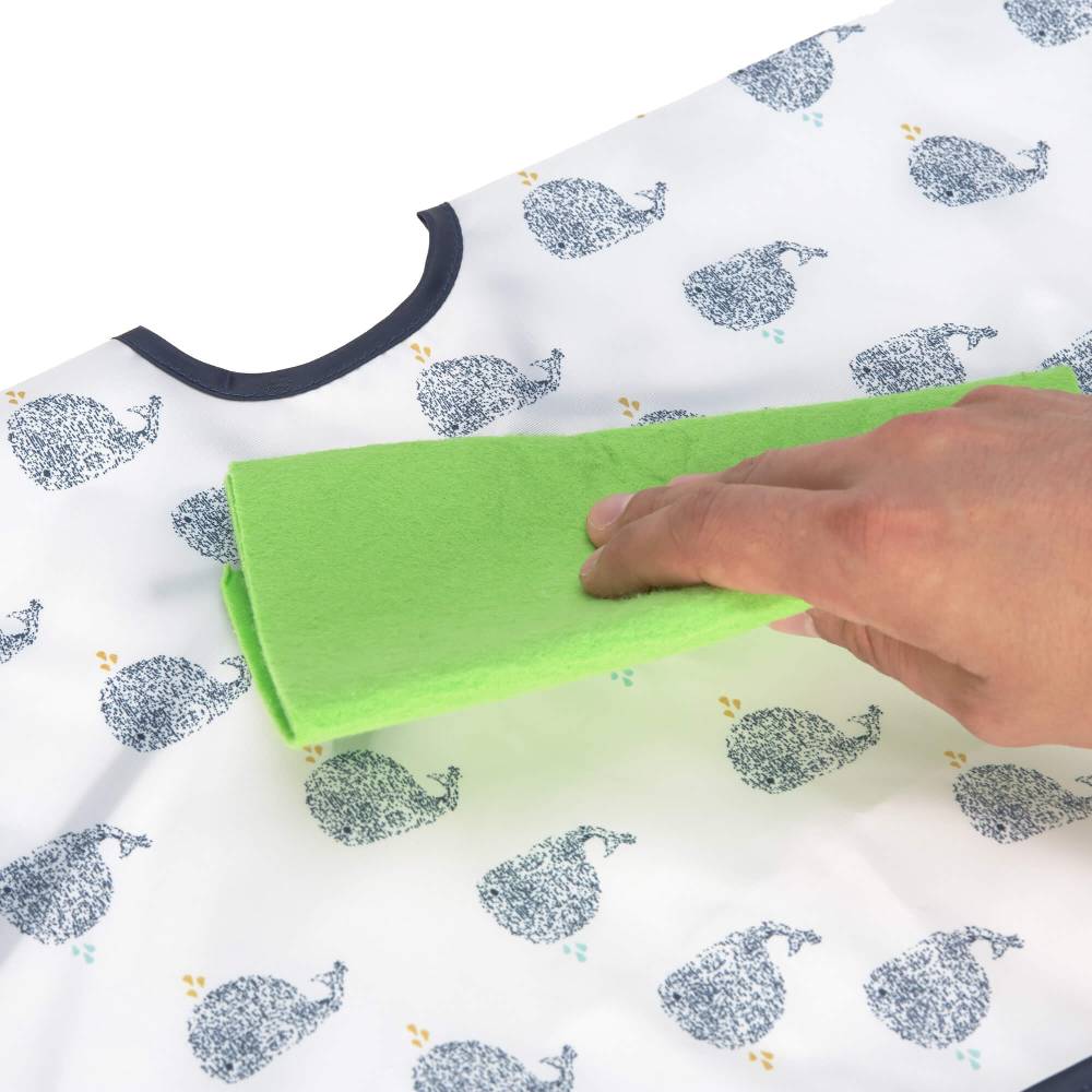 Lässig Ärmellätzchen - Bib Long Sleeve, Little Water Whale Top Angebot