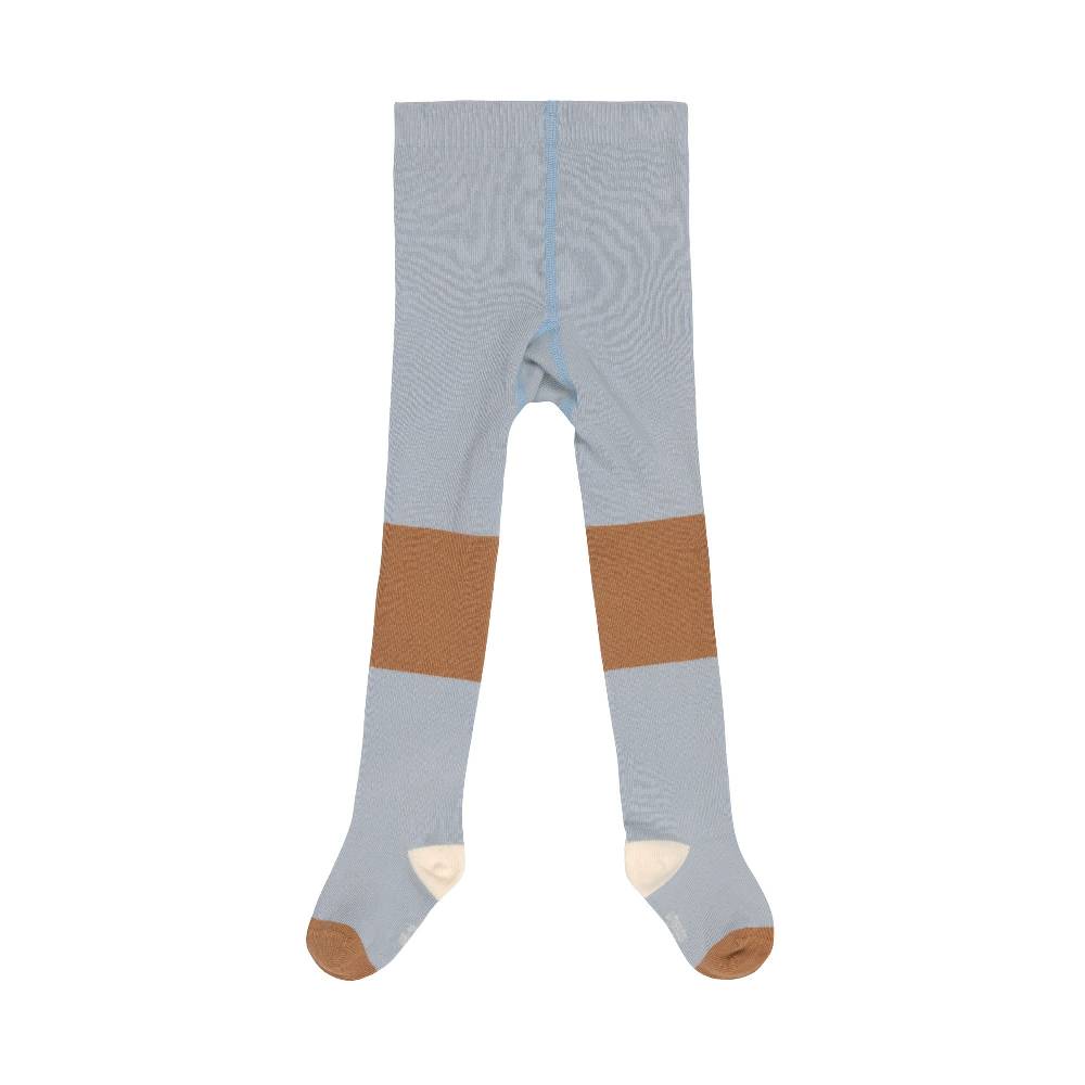 Lässig Strumpfhose GOTS - Tights, Block Streifen Hellblau Karamell Neueste Mode