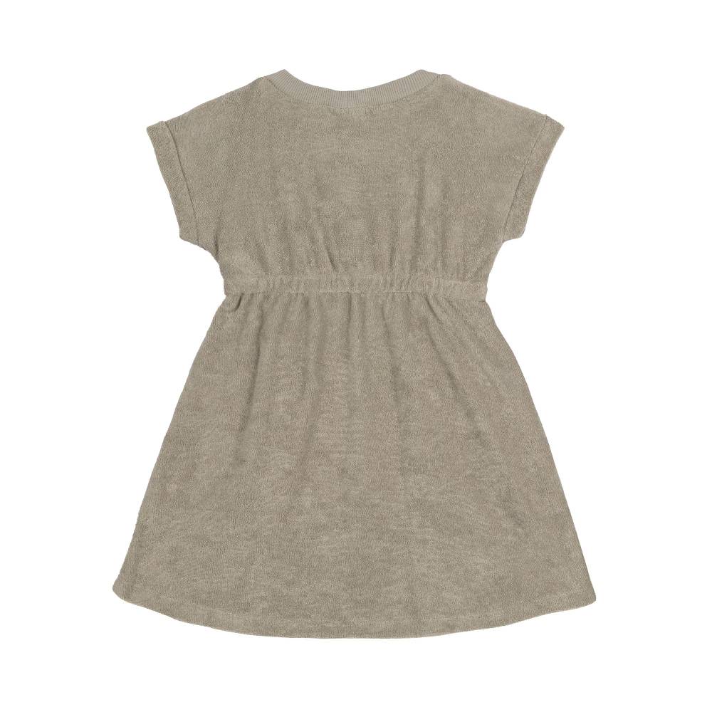 Lässig Frottee Kleid Kinder, Oliv Große Rabatte