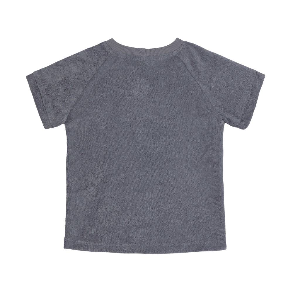Lässig Frottee T-Shirt Kinder, Anthrazit Räumungsverkauf