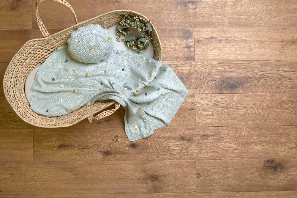 Lässig Babydecke - Bio Baumwolle, Dots, Light Mint Riesige Ersparnisse