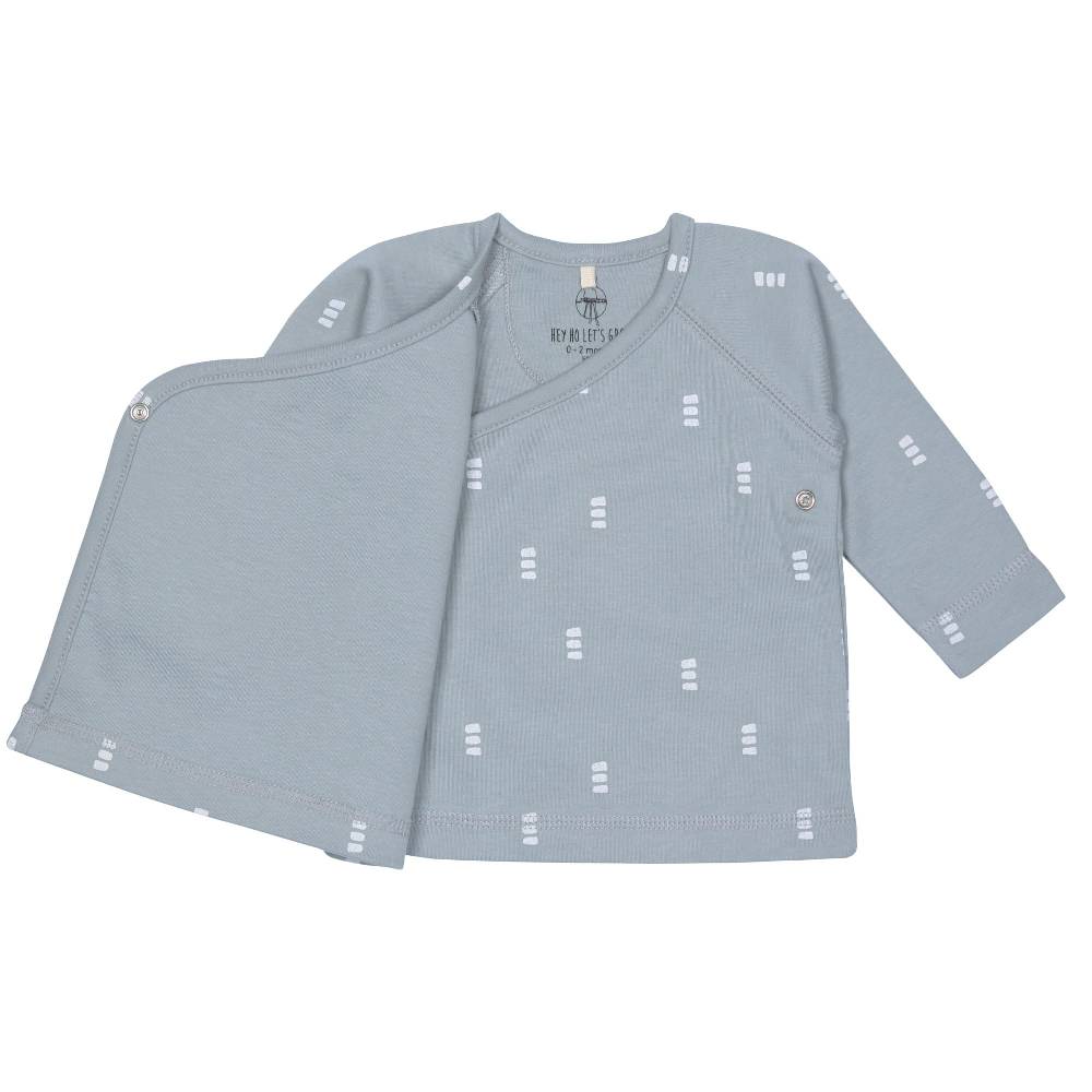 Lässig Baby Wickelshirt - Bio Baumwolle, Blocks, Hellblau Bis zu 60% Rabatt