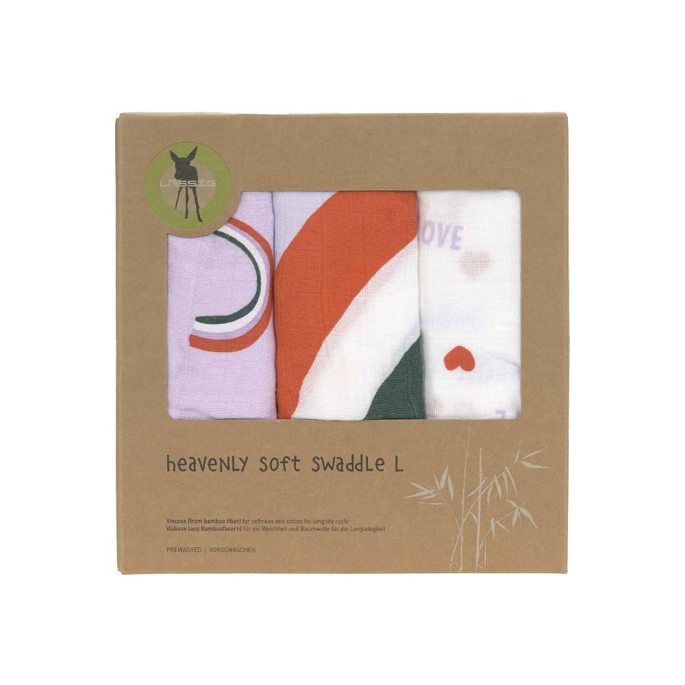 Lässig Mulltücher 3er Set 80 x 80 cm - Happy Rascals, Lila Sonderangebot der Fabrik
