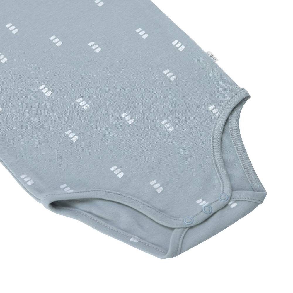 Lässig Baby Body langarm - Bio Baumwolle, Blocks, Hellblau Fabrikladen