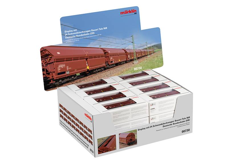 Märklin Display Schwenkdachwagen Bauart Tals 968 Neueste Mode