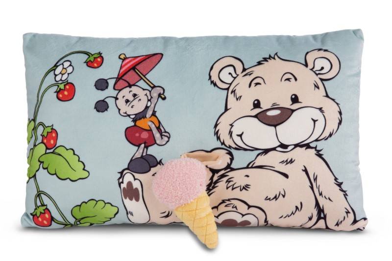 NICI Rechteckiges Kissen Bär Bendix mit Eis NICI GREEN Rabatte dieses Monats
