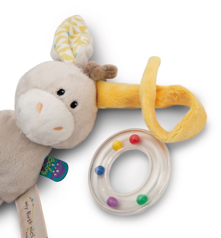 NICI Kuscheltier Esel Muli mit Ringrassel Fabrikverkauf