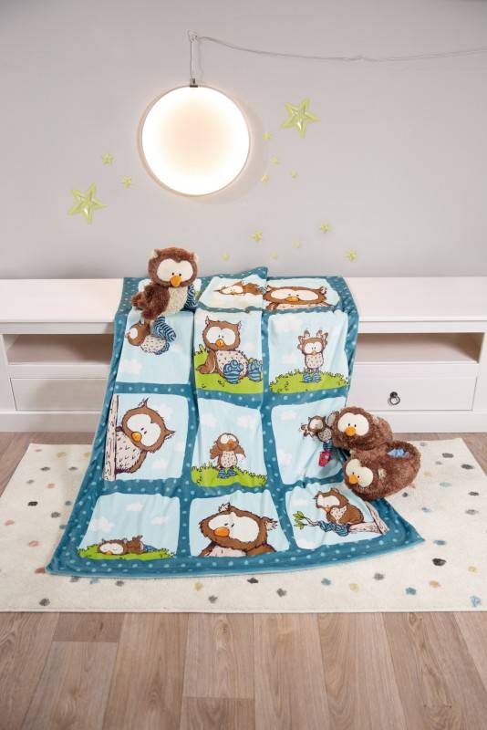NICI Plüschdecke Eule Oscar Valentinstagsangebot
