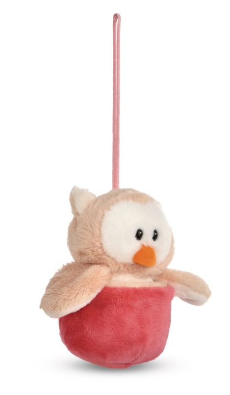 NICI Wendekuscheltier Eule Owluna rosa mit Loop NICI GREEN Jubiläumsangebot