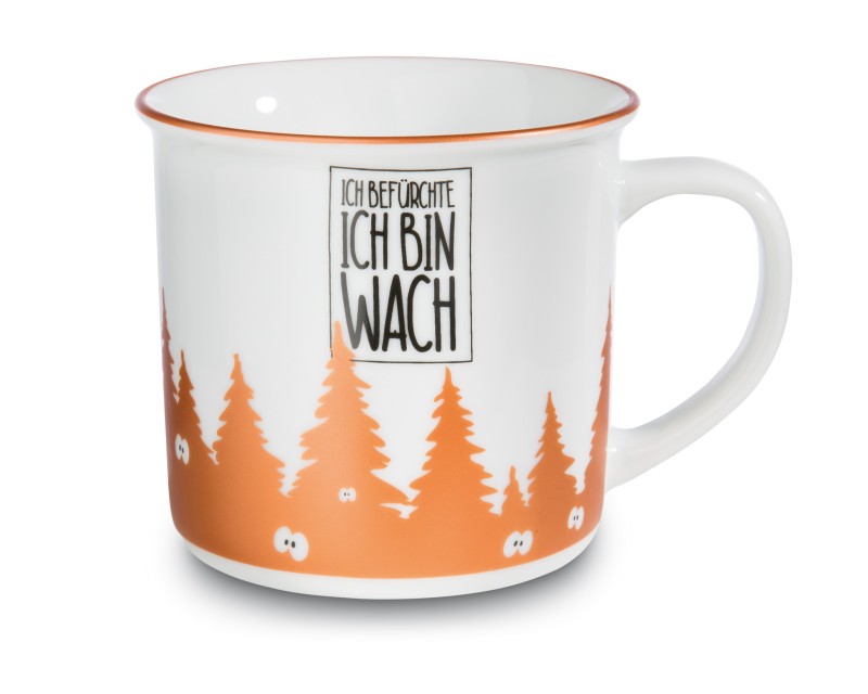 NICI Porzellantasse metallic "Ich befürchte ich bin wach" Saisonale Angebote