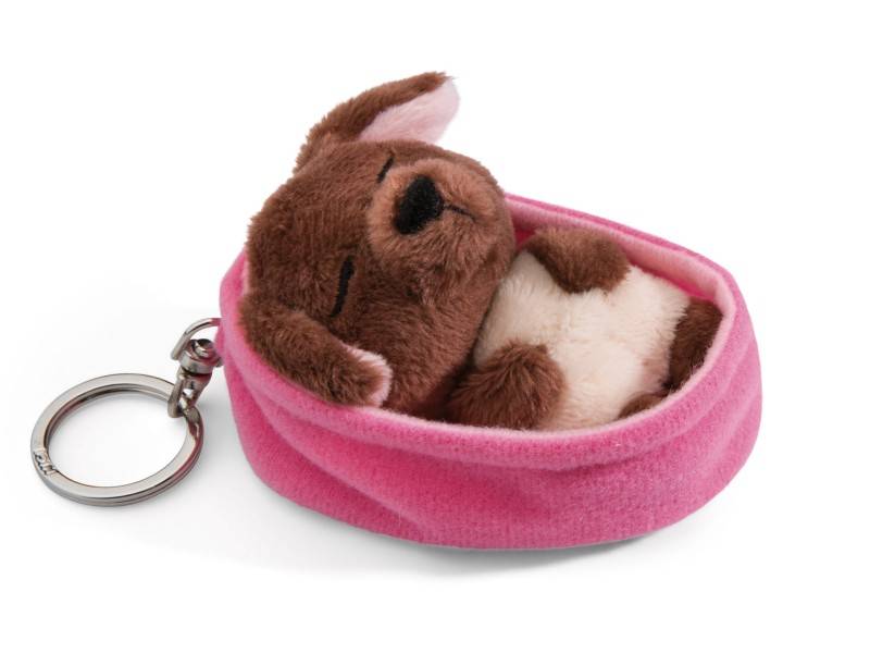 NICI Schlüsselanhänger Sleeping Pets Hund braun Weihnachtsangebot