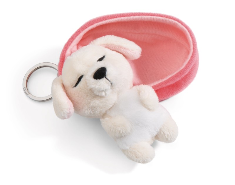 NICI Schlüsselanhänger Sleeping Pets Hund creme Muttertagsangebot