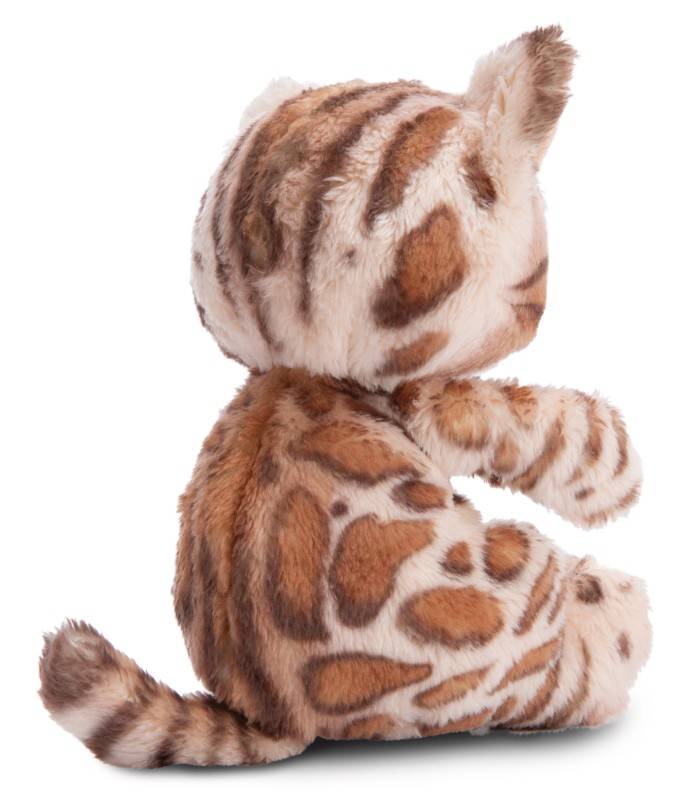 NICI Kuscheltier Sleeping Pets Bengal Katze 12cm im hellgrünen Körbchen NICI GREEN Kostenlose Rückgabe