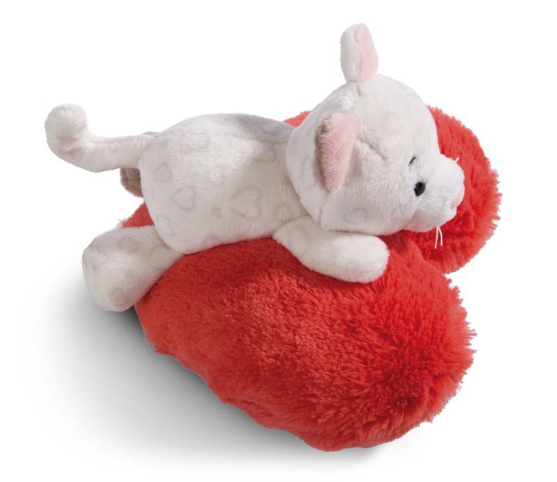NICI Kuscheltier Love Katze auf Herz liegend NICI GREEN Letzter Tag
