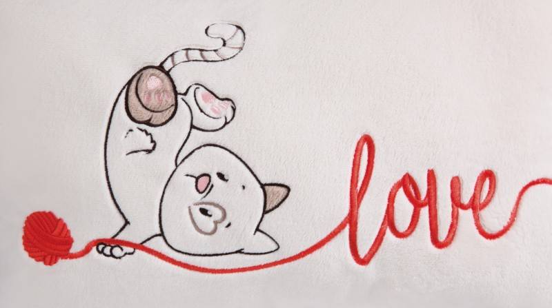 NICI Rechteckiges Kissen Katze "Love" NICI GREEN Bis zu 60% Rabatt