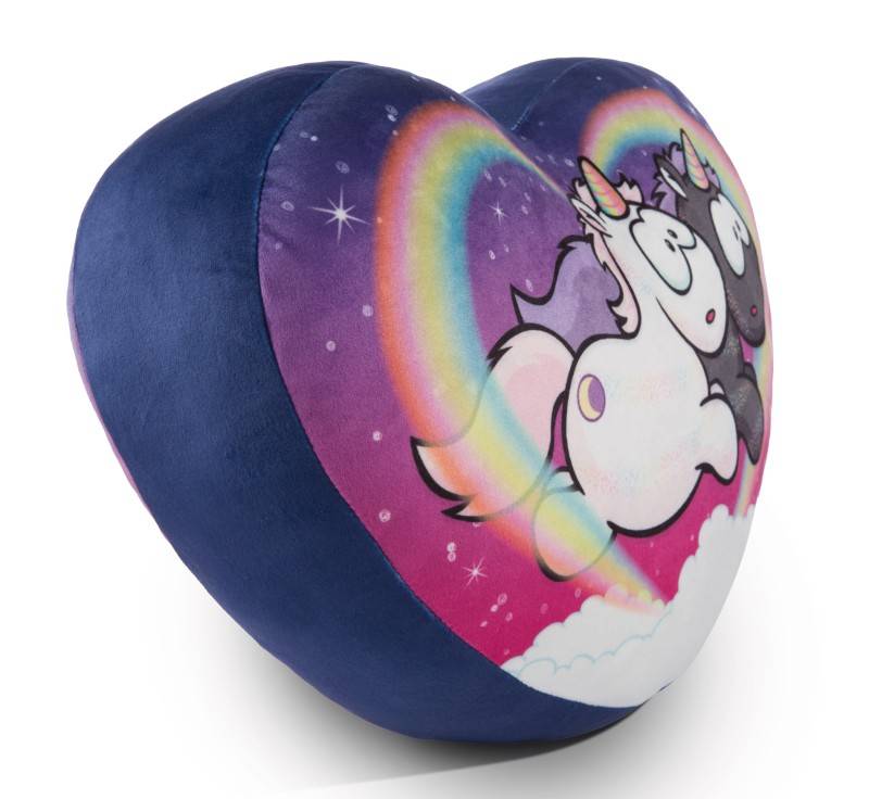 NICI Herzförmiges Kissen Einhörner Star Bringer & Moon Keeper NICI GREEN JETZT KAUFEN