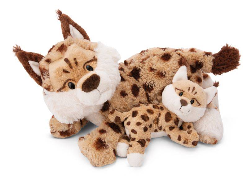 NICI Liegendes Kuscheltier Luchs Mutter & Kind NICI GREEN Outlet