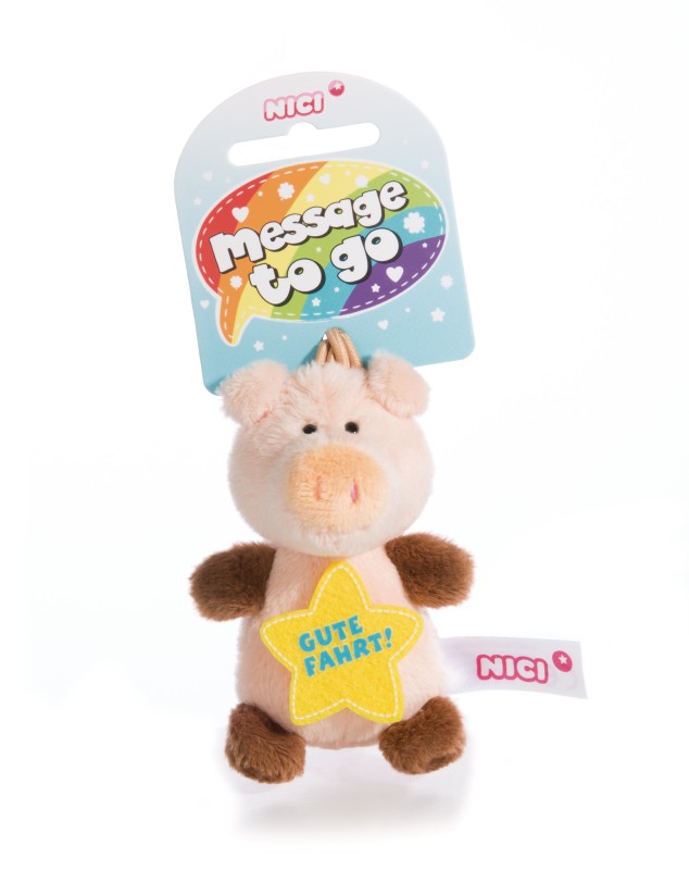 NICI Anhänger Schwein "Gute Fahrt" Discount Store für neue Produkte