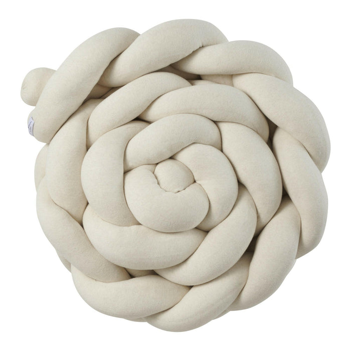 Nordic Coast Company Bettschlange geflochten Natur Strick XL Flash Sale