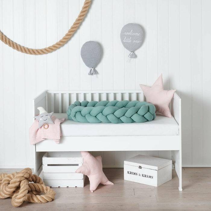 Nordic Coast Company Bettschlange geflochten Mint Strick Begrenztes Angebot