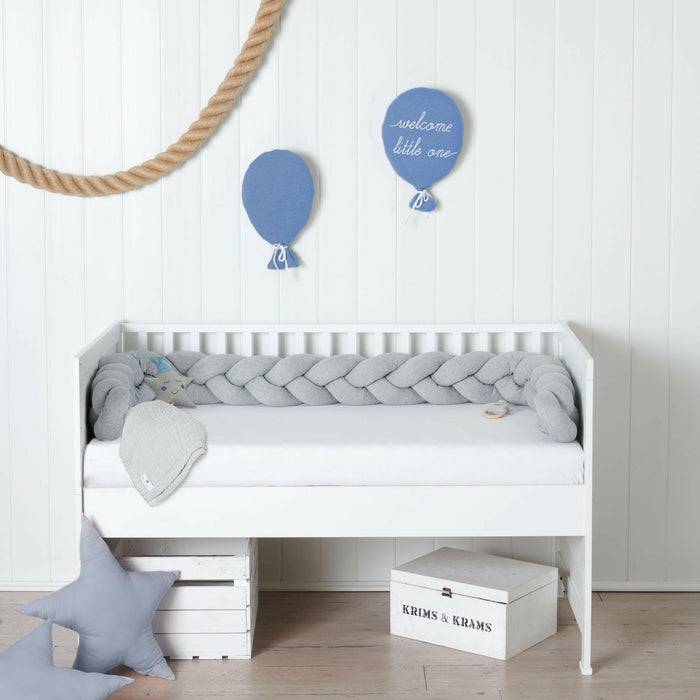 Nordic Coast Company Bettschlange geflochten Grau Strick XL Exklusivangebot