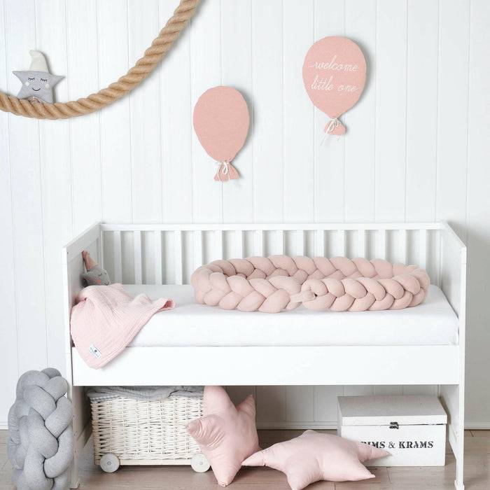 Nordic Coast Company Bettschlange geflochten Rosa Strick - Blush Preisnachlass