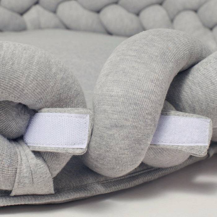 Nordic Coast Company Baby Nest geflochten Grau Muttertagsangebot