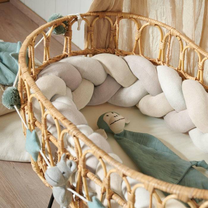 Nordic Coast Company Bettschlange geflochten Trio Beige Sand Natur XL Vatertagsangebot