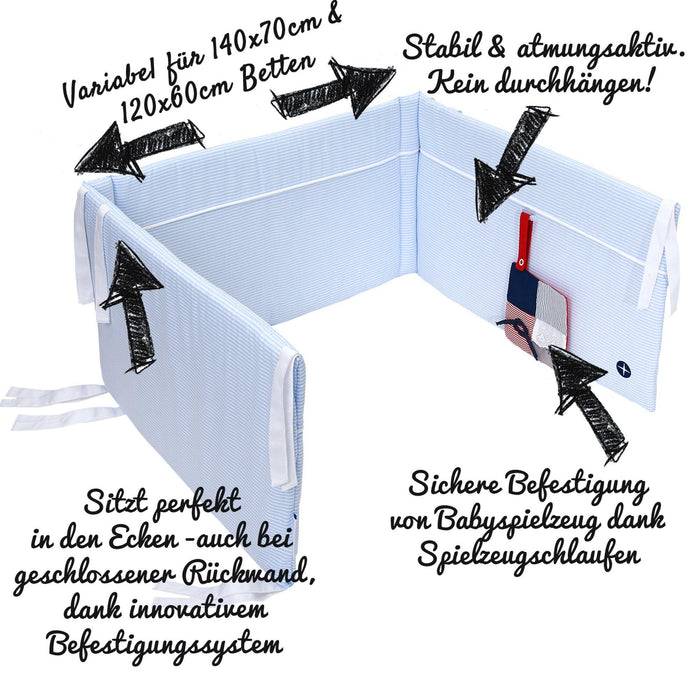 Nordic Coast Company Baby Bettnestchen Blau Wochenangebot