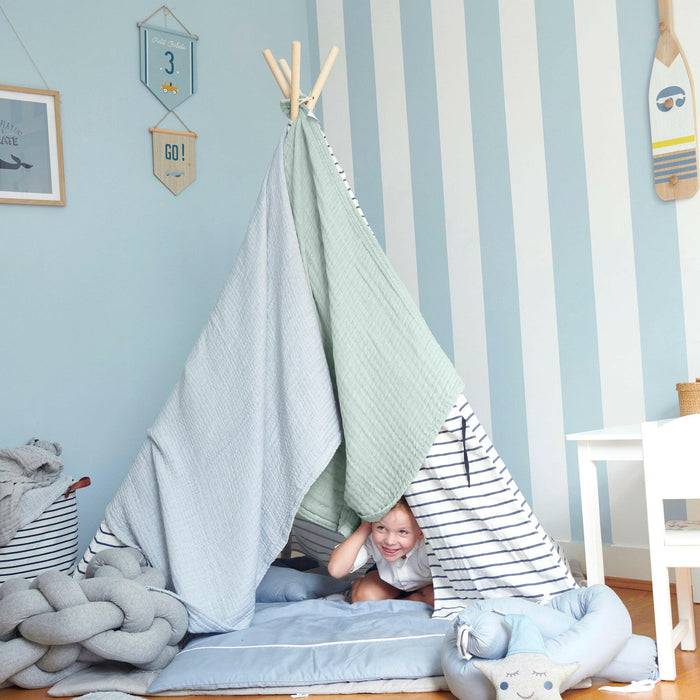 Nordic Coast Company Musselin Decke Mint Large Super Rabatt