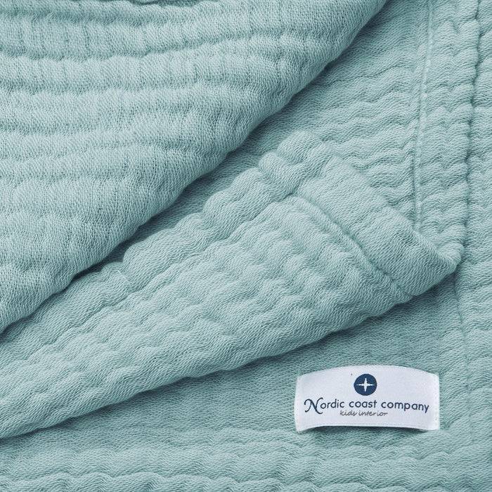 Nordic Coast Company Musselin Decke Jade Grün Fabrikladen