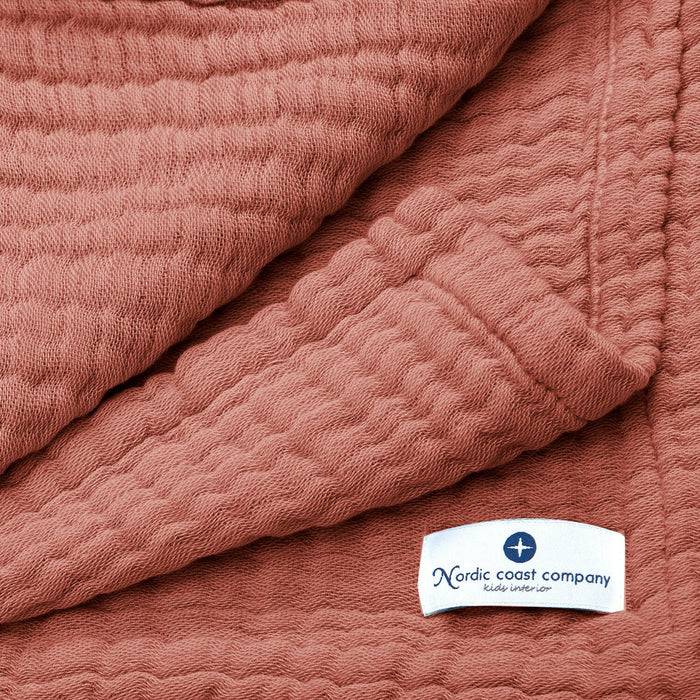 Nordic Coast Company Musselin Decke Kupfer Rot 50% Rabatt für begrenzte Zeit