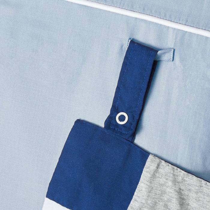 Nordic Coast Company Wickelauflage Blau Grau Großer Ausverkauf