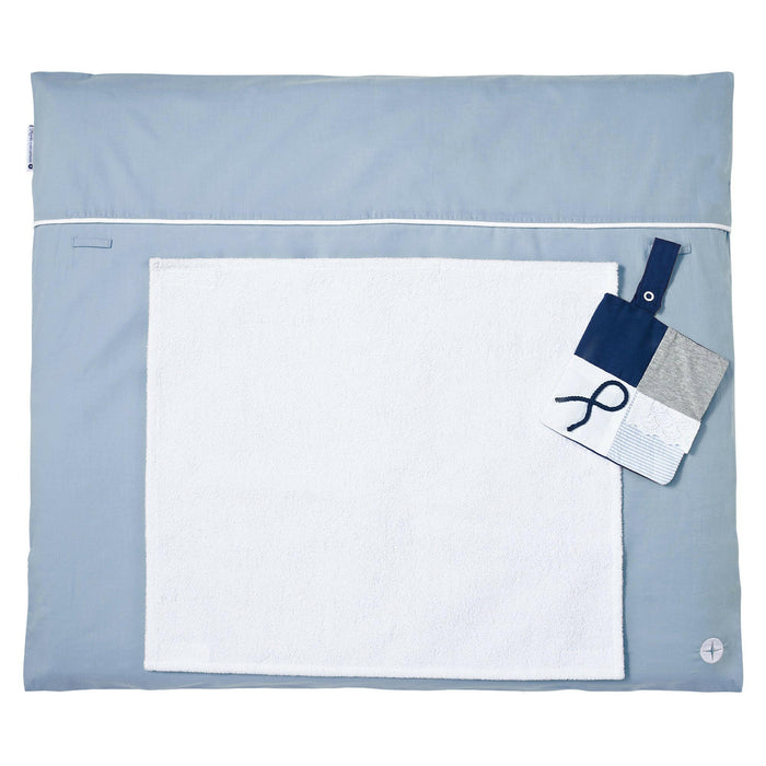 Nordic Coast Company Wickelauflage Blau Grau Großer Ausverkauf