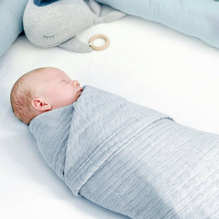 Nordic Coast Company Musselin Decke Blau Online Shopping